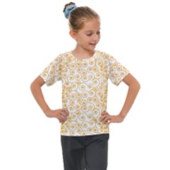 Spiral Pattern Fractal Texture Kids  Mesh Piece Tee