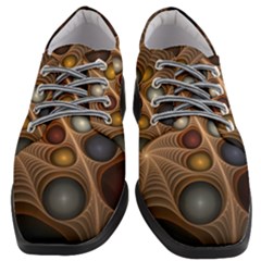 Fractal Fantasy Abstract Design Women Heeled Oxford Shoes