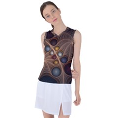 Fractal Fantasy Abstract Design Women s Sleeveless Sports Top by Wegoenart