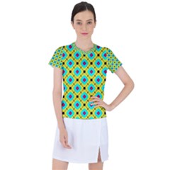 Pattern Tiles Square Design Modern Women s Sports Top by Wegoenart