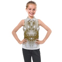 Fractal Fantasy Background Pattern Kids  Sleeveless Polo Tee