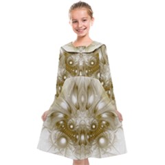 Fractal Fantasy Background Pattern Kids  Midi Sailor Dress