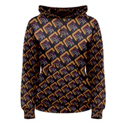 Abstract Orange Geometric Pattern Women s Pullover Hoodie by Wegoenart