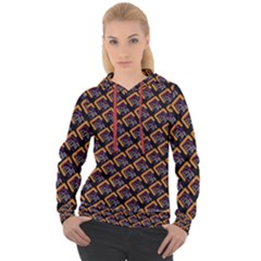 Abstract Orange Geometric Pattern Women s Overhead Hoodie by Wegoenart