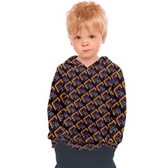 Abstract Orange Geometric Pattern Kids  Overhead Hoodie by Wegoenart