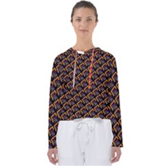 Abstract Orange Geometric Pattern Women s Slouchy Sweat by Wegoenart