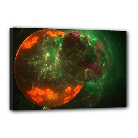 Space Cosmos Galaxy Universe Sky Canvas 18  X 12  (stretched) by Wegoenart