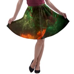 Space Cosmos Galaxy Universe Sky A-line Skater Skirt by Wegoenart