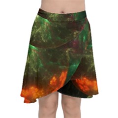 Space Cosmos Galaxy Universe Sky Chiffon Wrap Front Skirt by Wegoenart