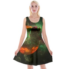 Space Cosmos Galaxy Universe Sky Reversible Velvet Sleeveless Dress by Wegoenart