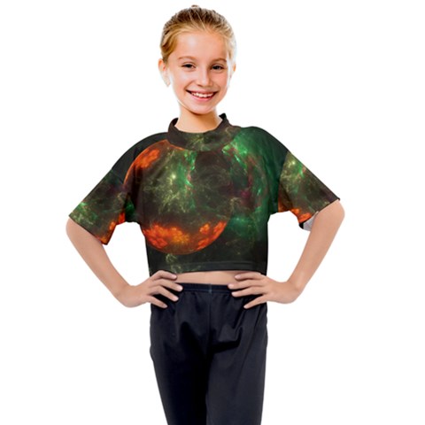 Space Cosmos Galaxy Universe Sky Kids Mock Neck Tee by Wegoenart