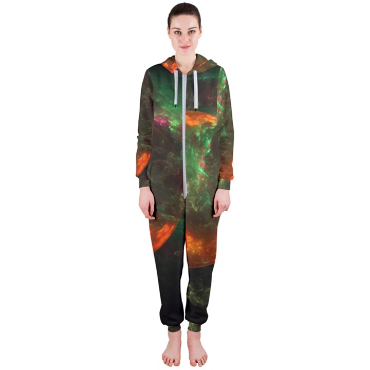 Space Cosmos Galaxy Universe Sky Hooded Jumpsuit (Ladies) 