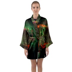 Space Cosmos Galaxy Universe Sky Long Sleeve Satin Kimono by Wegoenart