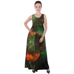 Space Cosmos Galaxy Universe Sky Empire Waist Velour Maxi Dress by Wegoenart