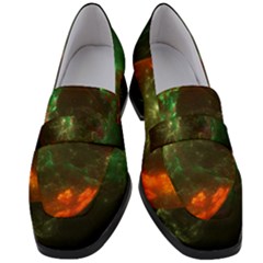 Space Cosmos Galaxy Universe Sky Women s Chunky Heel Loafers by Wegoenart