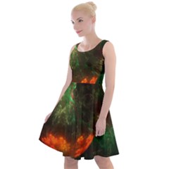 Space Cosmos Galaxy Universe Sky Knee Length Skater Dress