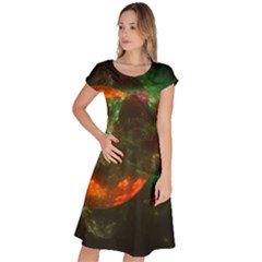 Space Cosmos Galaxy Universe Sky Classic Short Sleeve Dress by Wegoenart