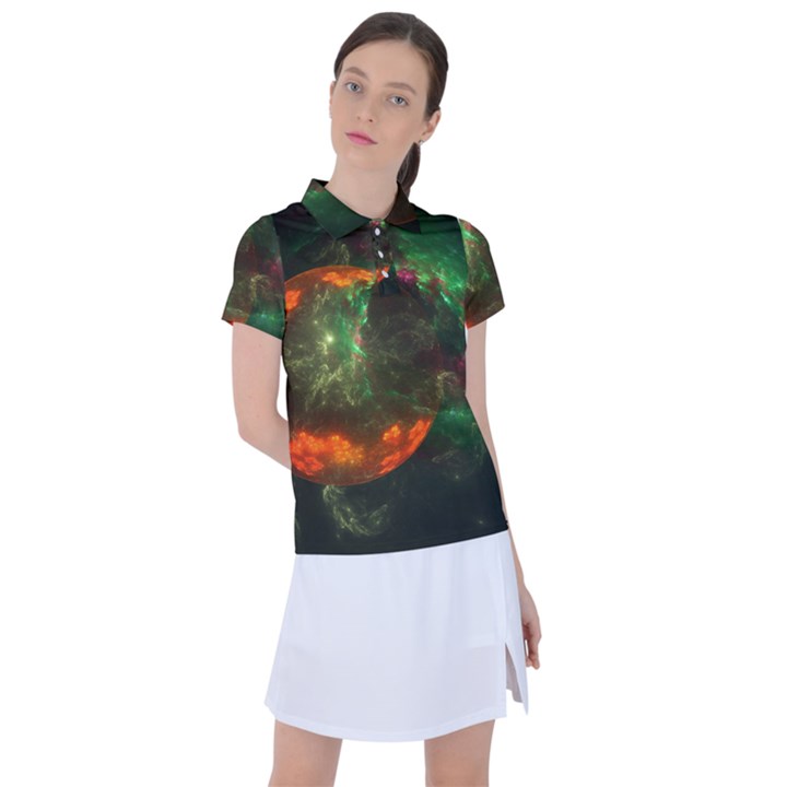 Space Cosmos Galaxy Universe Sky Women s Polo Tee