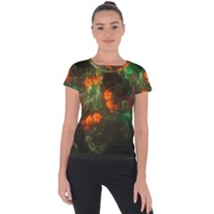 Space Cosmos Galaxy Universe Sky Short Sleeve Sports Top  by Wegoenart