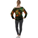 Space Cosmos Galaxy Universe Sky Off Shoulder Long Sleeve Velour Top View2