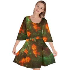 Space Cosmos Galaxy Universe Sky Velour Kimono Dress by Wegoenart