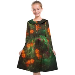 Space Cosmos Galaxy Universe Sky Kids  Midi Sailor Dress by Wegoenart