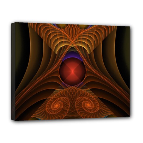 Fractal Fantasy Design Swirl Canvas 14  X 11  (stretched) by Wegoenart