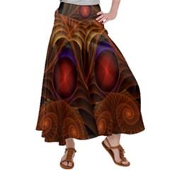 Fractal Fantasy Design Swirl Satin Palazzo Pants by Wegoenart