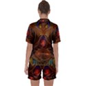 Fractal Fantasy Design Swirl Satin Short Sleeve Pyjamas Set View2