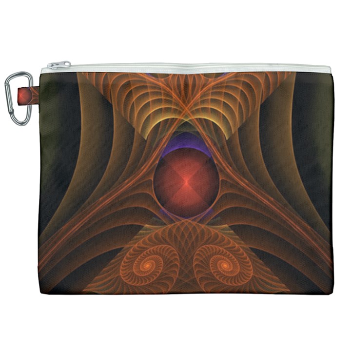 Fractal Fantasy Design Swirl Canvas Cosmetic Bag (XXL)