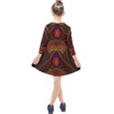 Fractal Fantasy Design Swirl Kids  Quarter Sleeve Shirt Dress View2