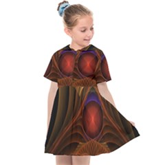 Fractal Fantasy Design Swirl Kids  Sailor Dress by Wegoenart