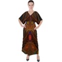 Fractal Fantasy Design Swirl V-Neck Boho Style Maxi Dress View1