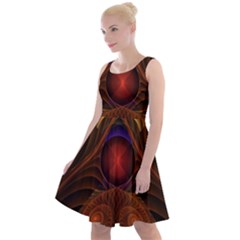 Fractal Fantasy Design Swirl Knee Length Skater Dress