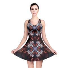 Fractal Flower Fantasy Floral Reversible Skater Dress by Wegoenart