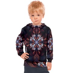 Fractal Flower Fantasy Floral Kids  Hooded Pullover by Wegoenart