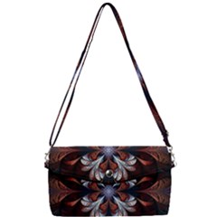 Fractal Flower Fantasy Floral Removable Strap Clutch Bag