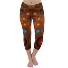 Fractal Fantasy Design Swirl Capri Winter Leggings  by Wegoenart