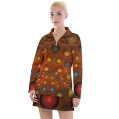 Fractal Fantasy Design Swirl Women s Long Sleeve Casual Dress by Wegoenart