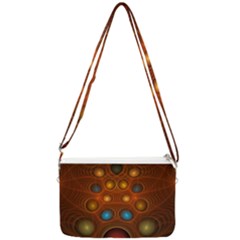 Fractal Fantasy Design Swirl Double Gusset Crossbody Bag