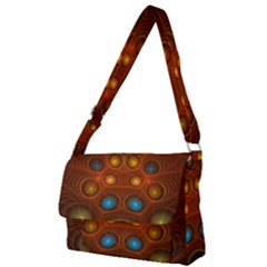 Fractal Fantasy Design Swirl Full Print Messenger Bag (l) by Wegoenart