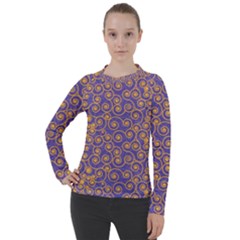 Spiral Patter Seamless Tile Women s Pique Long Sleeve Tee