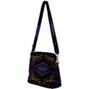 Fractal Abstract Background Pattern Art Zipper Messenger Bag View2