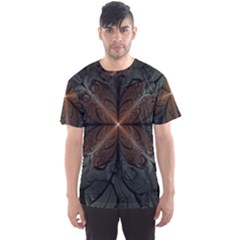 Art Abstract Fractal Pattern Men s Sports Mesh Tee