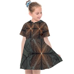 Art Abstract Fractal Pattern Kids  Sailor Dress