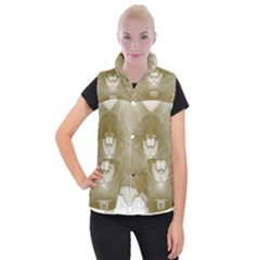 Fractal Background Pattern Creative Women s Button Up Vest