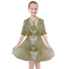 Fractal Background Pattern Creative Kids  All Frills Chiffon Dress