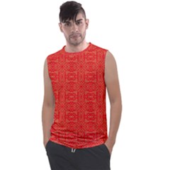 Chinese Background Red Men s Regular Tank Top by Wegoenart