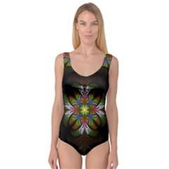 Fractal Flower Fantasy Pattern Princess Tank Leotard  by Wegoenart