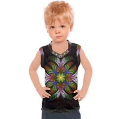 Fractal Flower Fantasy Pattern Kids  Sport Tank Top